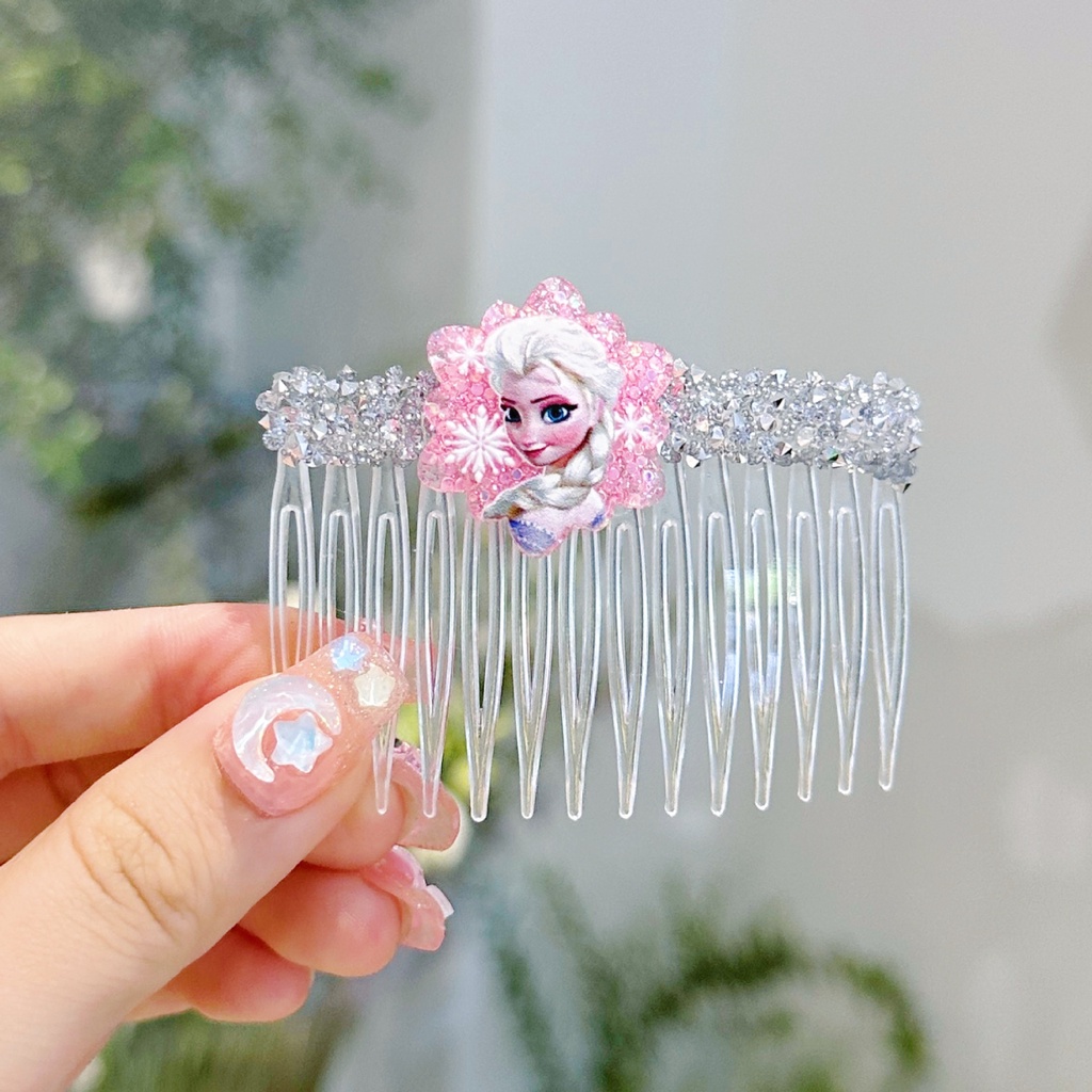 Kẹp Tóc Đính Đá Họa Tiết Hoạt Hình Frozen Xinh Xắn Cho Bé Gái 2023