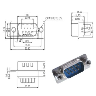 Btlimer db9 d-sub connector plug, 485 com port protective 9 pin jack socket, com plug connector có thể tháo rời với vỏ nhựa rs232 serial female port socket dây cáp