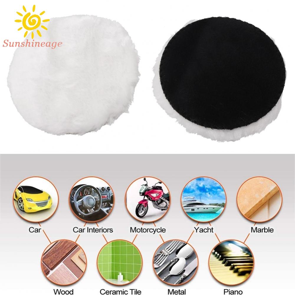 2 cái 4 inch 100mm len đánh bóng pad mài len pad móc và vòng đệm-miếng đệm