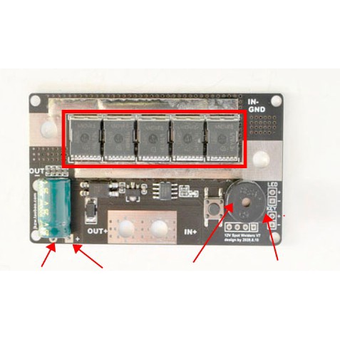 Voktta diy pin di động lưu trữ năng lượng tại chỗ bảng mạch pcb 5v 12v thiết bị hàn máy hàn điểm máy hàn truy cập máy hàn