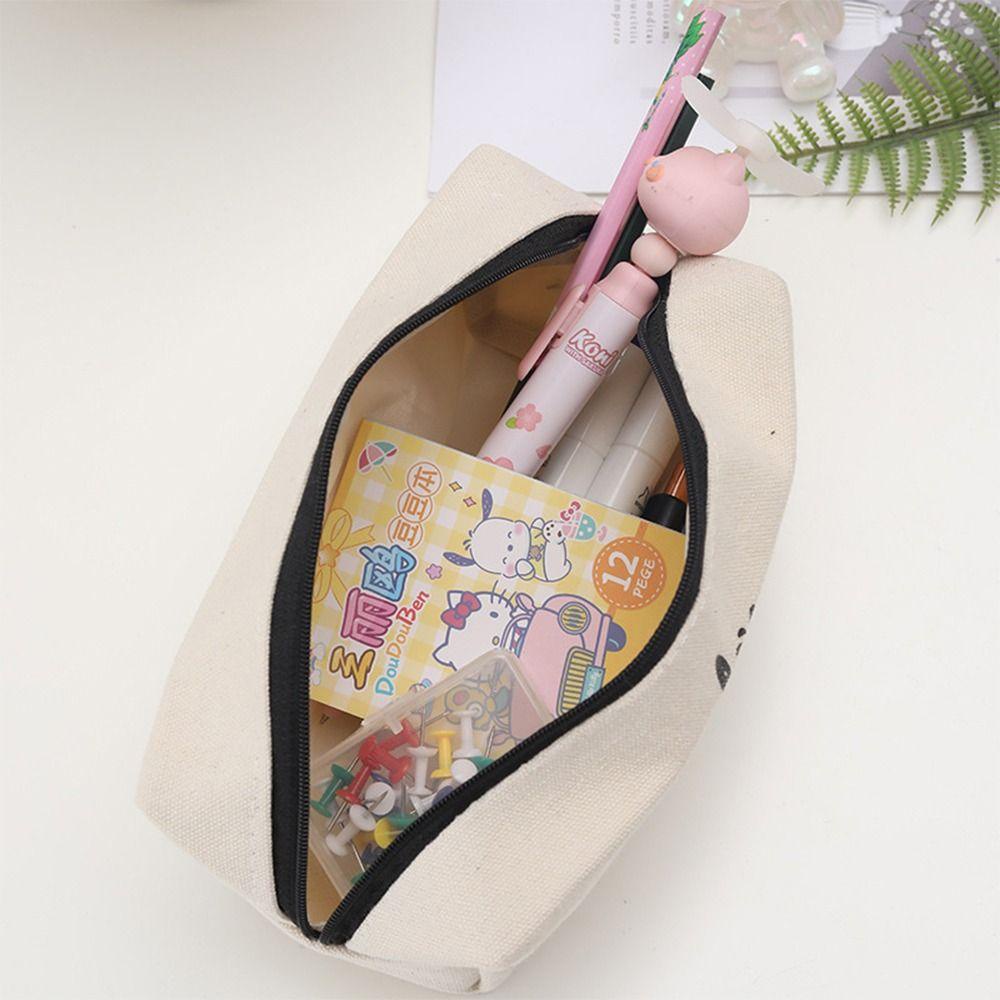 Túi đựng bút UUMIR bằng vải hình dâu tây pochacco có dây kéo dễ thương làm quà tặng cho học sinh