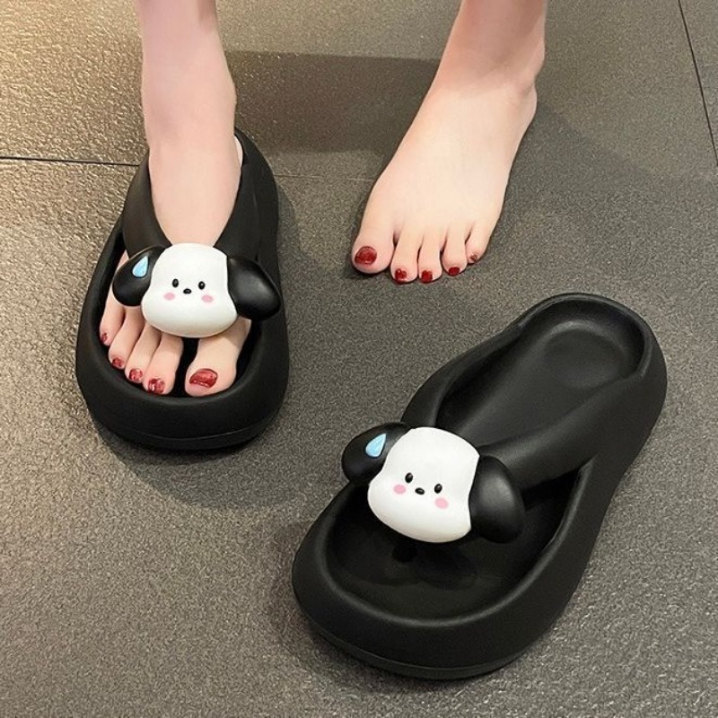 Dép bánh mì dép xỏ ngón đế dày nhiều màu sắc, màu neon cá tính, dép đi mưa cao su