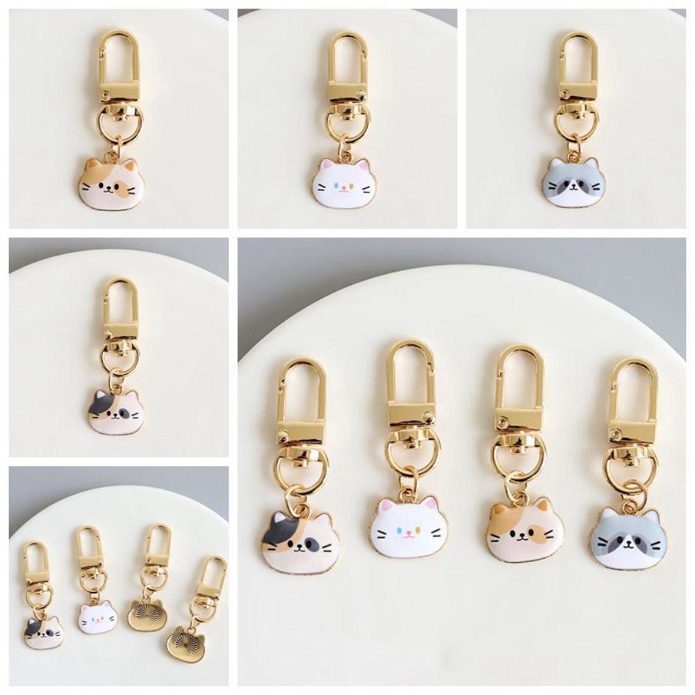 Móc Khóa Kim Loại Hình Mèo Con Dễ Thương