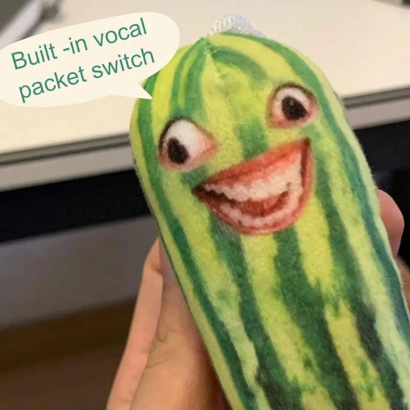 10cm dưa hấu vui nhộn túi móc khóa sang trọng mặt dây chuyền hiệu ứng đặc biệt sáng tạo dải dài dưa hấu móc chìa khóa đồ chơi nhồi bông quà tặng cô gái