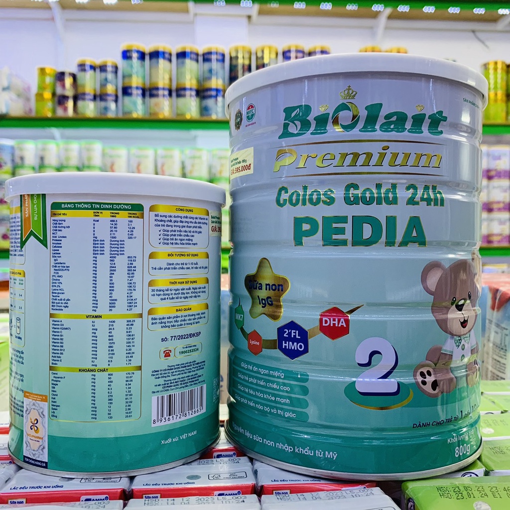 Sữa Non Biolait Colos Gold 24H PEDIA SỐ 2 Giúp Hệ Tiêu Hóa Khỏe Mạnh, Phát Triển Chiều Cao, Não Bộ