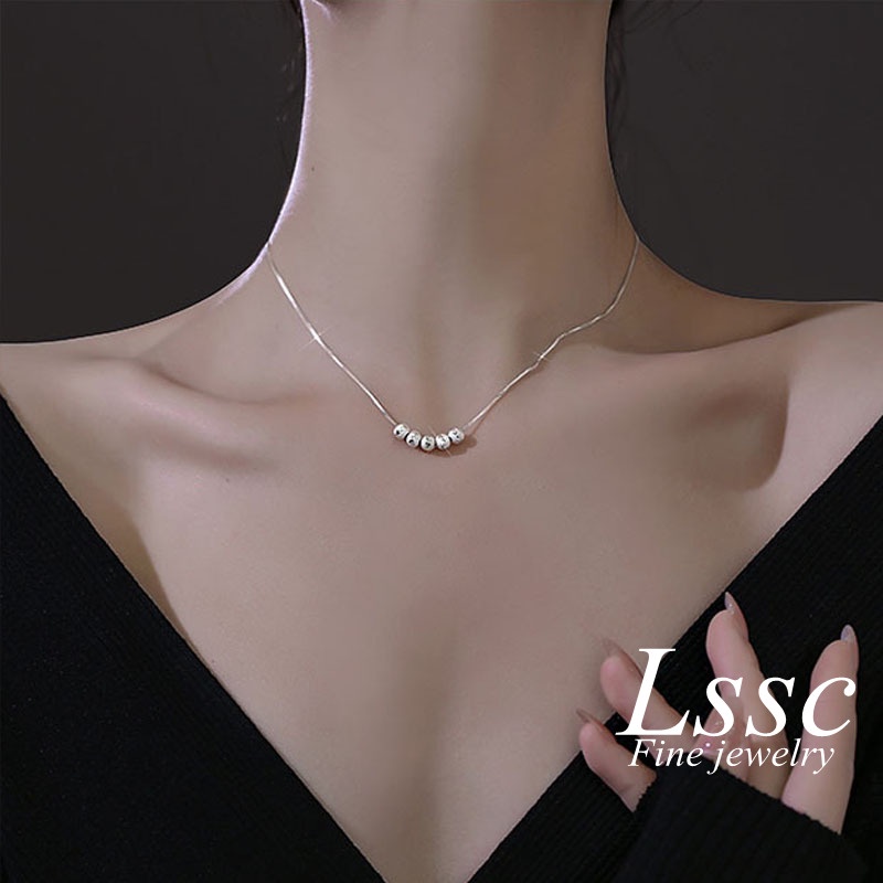 LSSC sợi dây chuyền của sơ titan cao cấp không đen rỉ thời trang Vòng Cổ chữ may mắn nữ