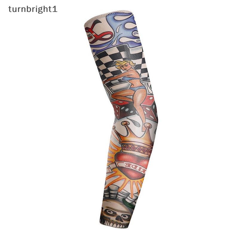 Ấm cánh tay unisex khô nhanh bảo vệ tia cực tím ngoài trời tạm thời giả chạy cánh tay tay áo da proteive nylon hình xăm tay áo vớ