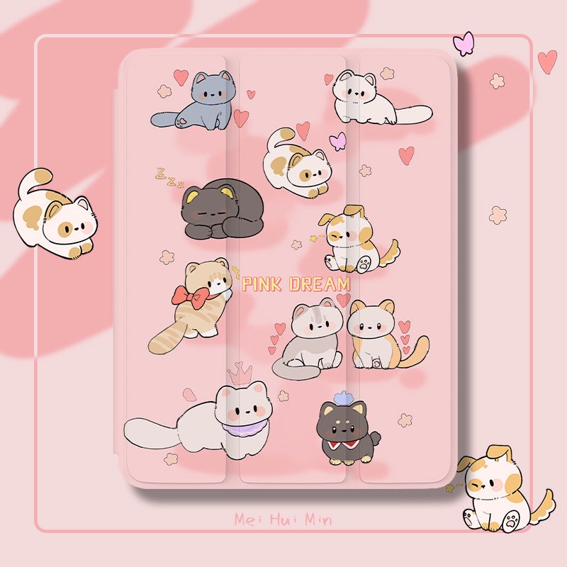 Thích hợp cho ipad pro11 chơi ipad kitty dễ thương gen9/8/7 10.2 ipad có khe cắm bút gen5 / 69.7 ba lần air5 / 4 10.9 túi khí 2022 gen 10 ipad case