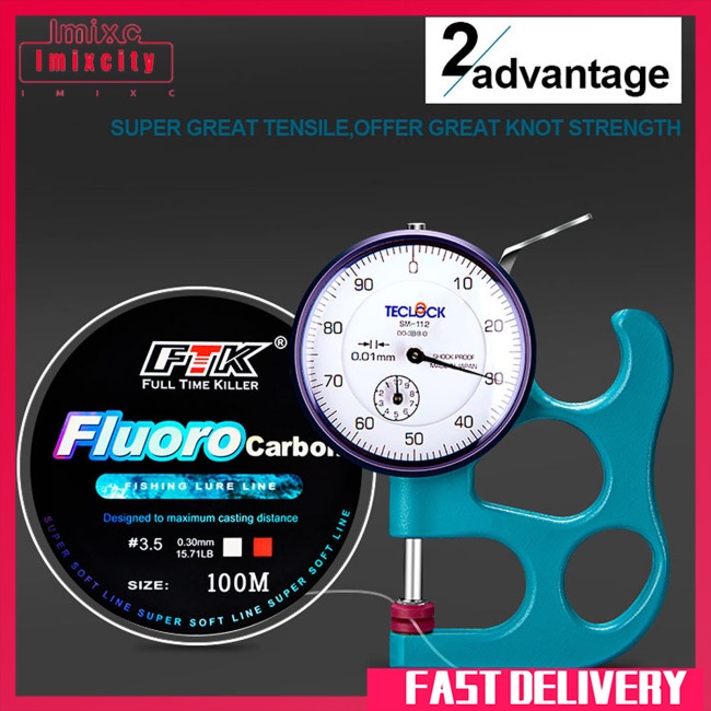 Dây câu cá bằng sợi carbon imixcity 120m 4.13-34.32lb nhiều màu dây câu cá lure chống mài mòn siêu mạnh