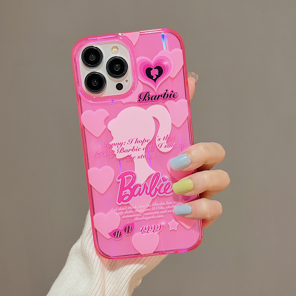 Barbie dazzling phone case tương thích với iphone11 14 13 12 promax anti-drop design with a touch of glam