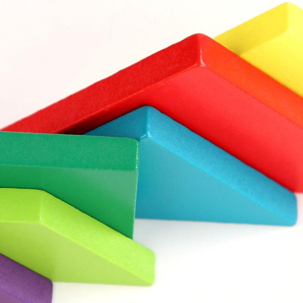 Leota Đồ Chơi Bảng Gỗ Luyện Tập Trí Não Hình Học Đầy Màu Sắc Sáng Tạo Làm Quà Tặng Giáo Dục montessori