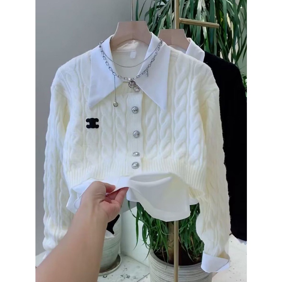 Set Áo Len Tay Dài + Chân Váy Lưng Cao Thời Trang Nữ Tính