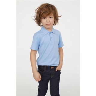 Set 2 áo polo HM bé trai cotton cổ bẻ cộc tay có thêu hình mỏ neo
