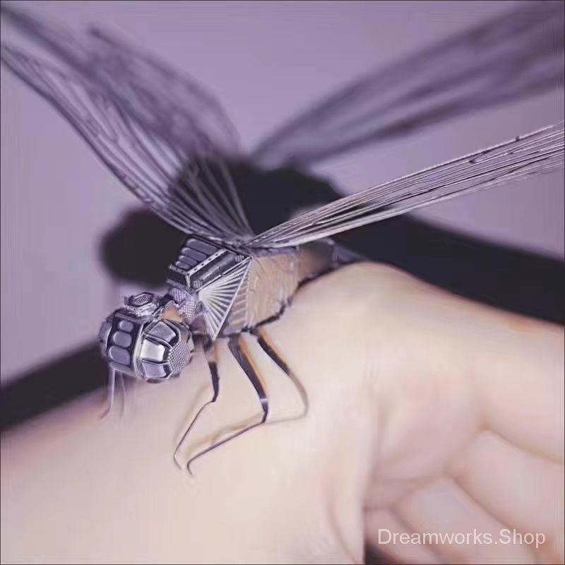 Finger dragonfly metal model puzzle diy handmade gift puzzle assembly stitching 3d three-dimensional toy d19y