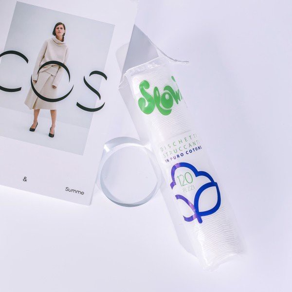 Bông tẩy trang Slowi Ý 120 miếng