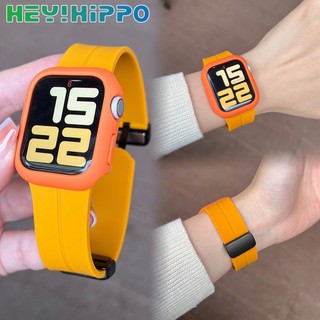 Dây Đeo silicone Khóa Nam Châm Cho iwatch ultra 49mm 8 7 se 6 5 4 3 45mm 41mm 40mm 44mm 42mm 38mm