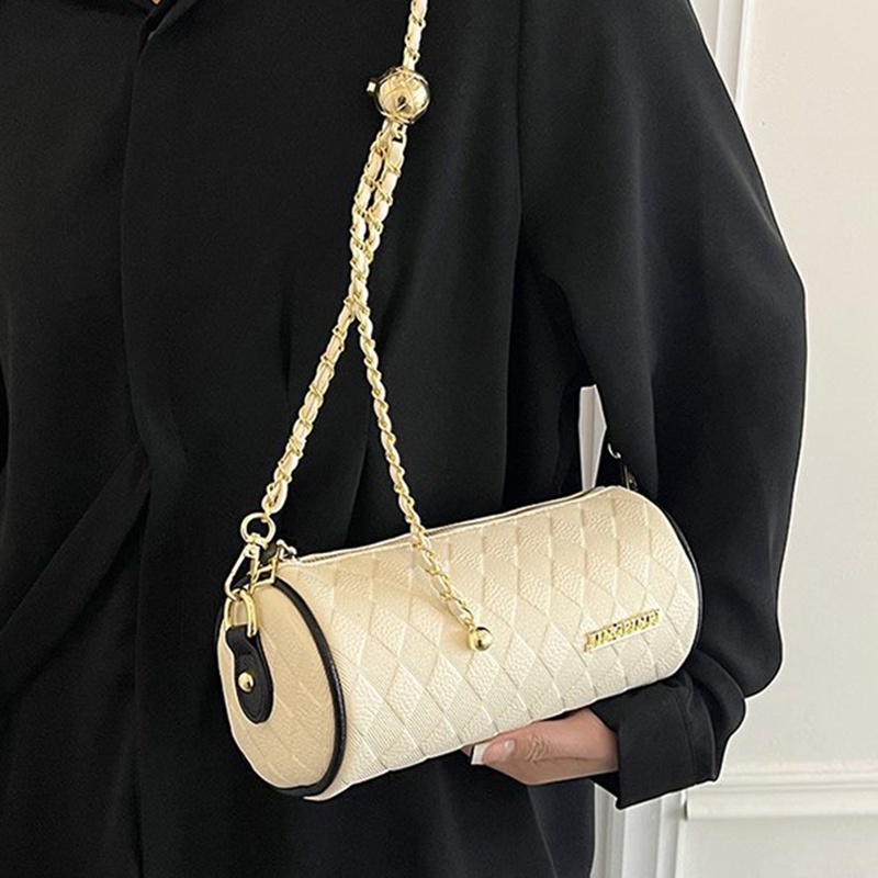 Ielgy niche Túi Xách Đeo Cánh Tay Thiết Kế Chuỗi Xi Lanh Cao Cấp Cho Nữ