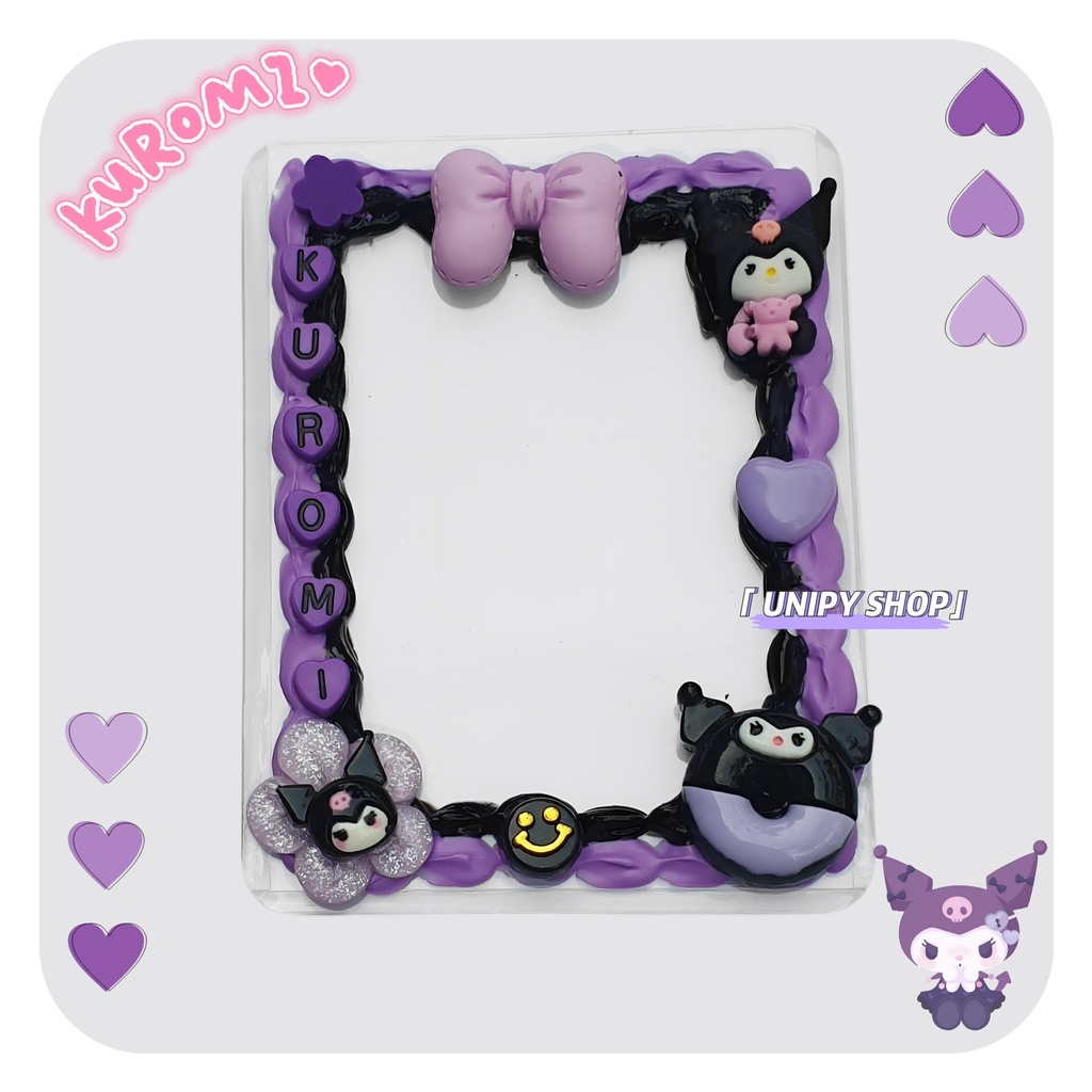 Toploader Decor Charrm Kem Keo B8 | KUROMI Tím Đen Siêu Đáng Yêu | Thẻ Đựng Card Idol Kpop Anime TC0