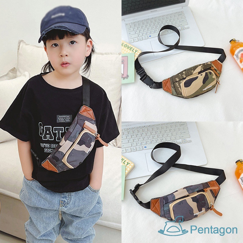 Túi Đeo Chéo Siêu Nhẹ In Họa Tiết Rằn Ri Phong Cách Hàn Quốc Cho Bé