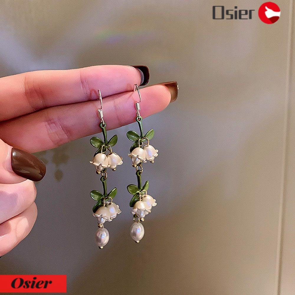 Bông Tai Dáng Dài Hình Hoa Lily Phong Cách Hàn Quốc Thời Trang Cho Nữ OSIER1