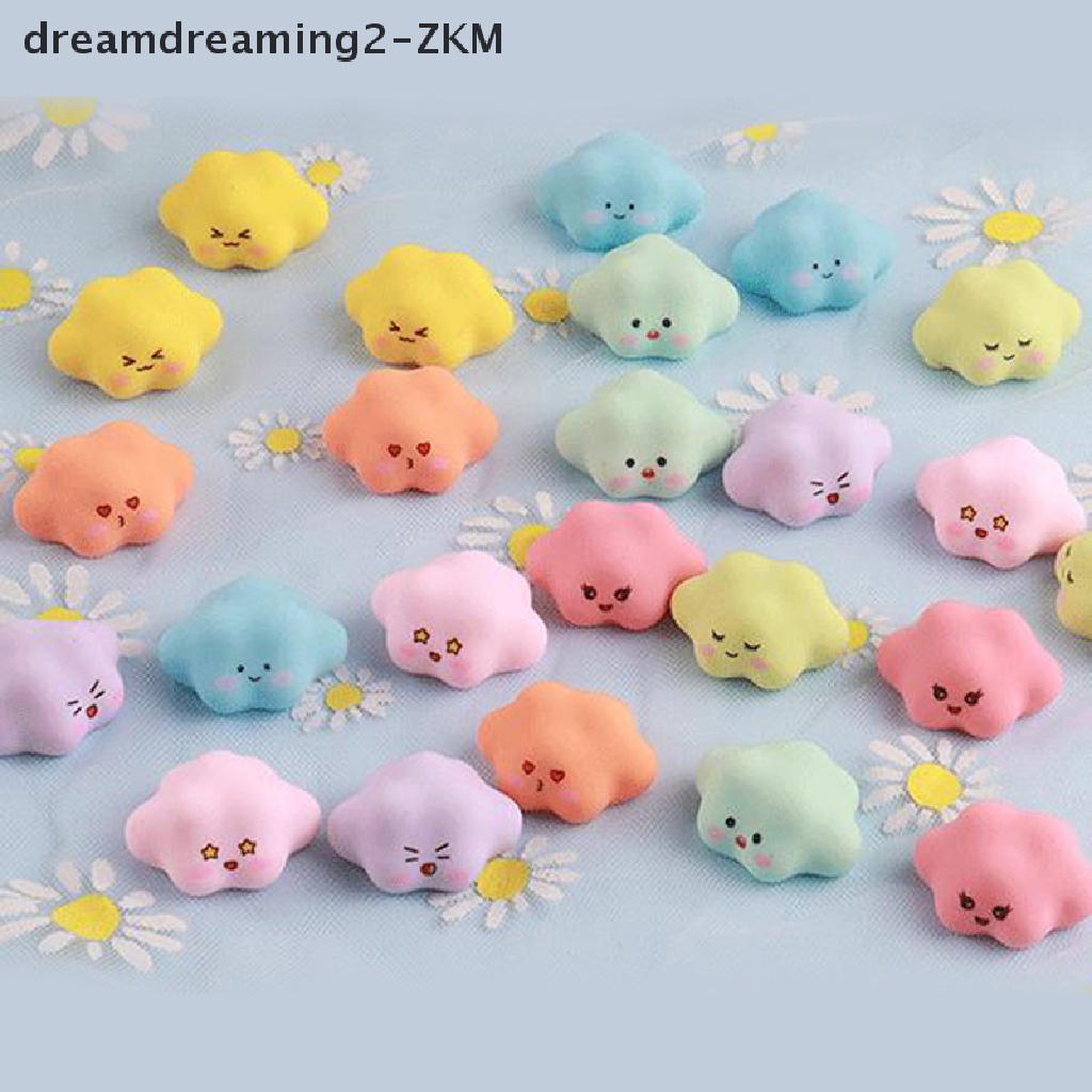 [Dreaming] Bộ 2 Mô Hình Búp Bê Hoạt Hình Đám Mây Mini Bằng Nhựa Phát Sáng Trang Trí Tiểu Cảnh / Nhà Cửa / Sân Vườn