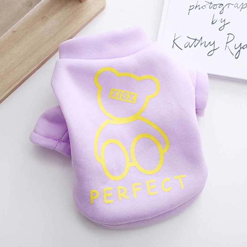 Áo Khoác Mùa Đông Ấm Áp Có Mũ Trùm Hình Gấu Dễ Thương Kích Thước Nhỏ Vừa Và Nhỏ Cho Chó Chihuahua Yorkie