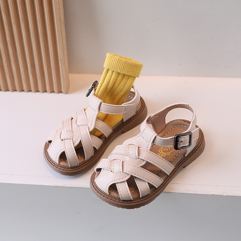 Giày Sandal Công Chúa Đế Mềm Chống Đá Hở Ngón Thời Trang Mùa Hè Cho Bé Gái