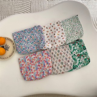 Hàng Mới Về Mới Túi Đựng Mỹ Phẩm / Son Môi / Điện Thoại Di Động Bằng Vải Cotton Họa Tiết Hoa Xinh Xắn
