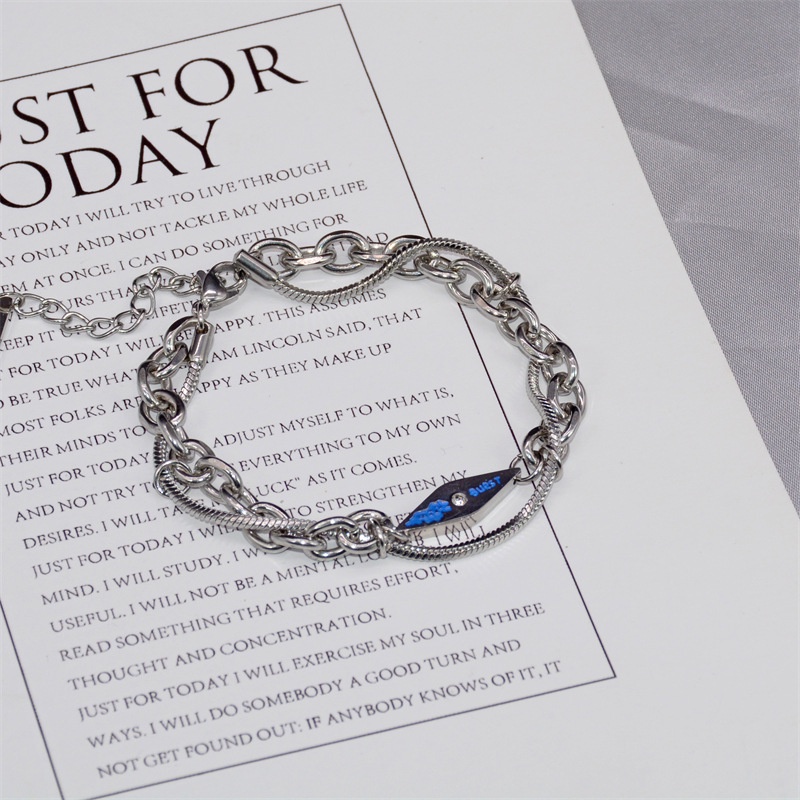 Vòng Tay Thép Titan Thời Trang Phong Cách Hip Hop Cho Nam