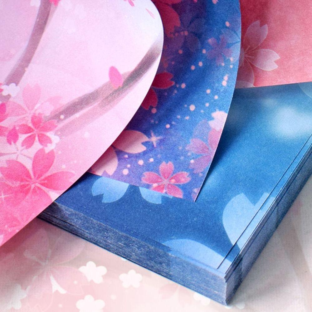 Giấy Xếp Hình Origami Họa Tiết Sao Trời Hai Mặt Nhiều Màu Sắc
