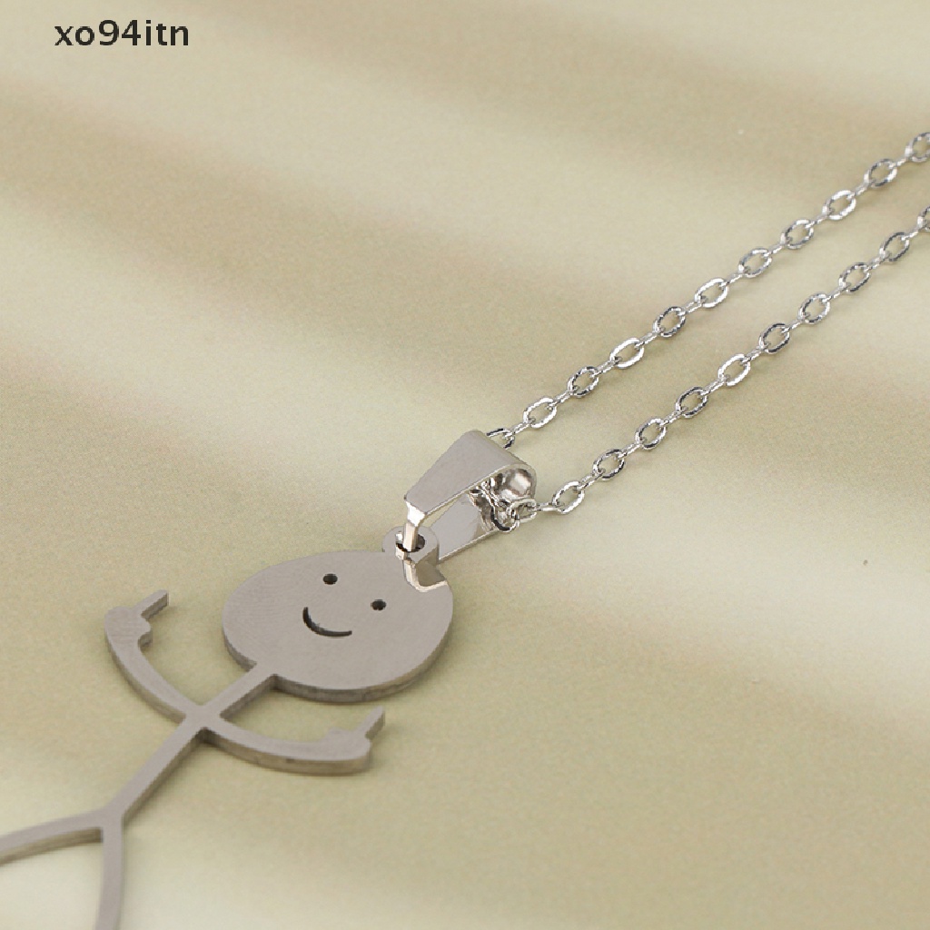 Tn Vòng cổ Mặt Hình Chìa Khóa Xe Hơi / Búp Bê Stickman Dễ Thương Làm Quà Tặng