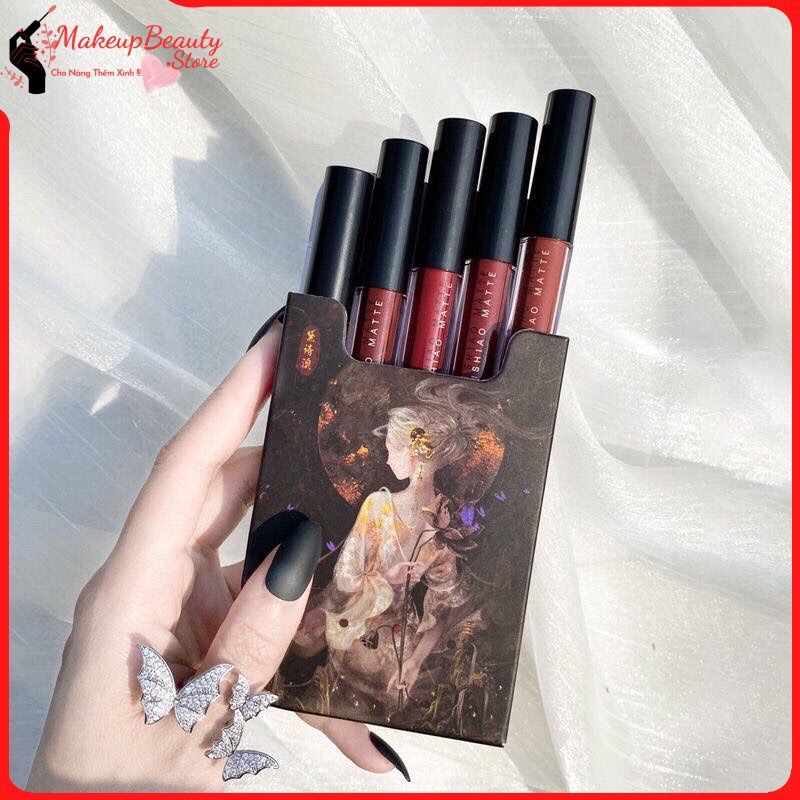 Set 5 Son Kem Lì Lâu Trôi DAISHIAO MATTE Siêu Hot MS 343 [ MakeupBeauty.Store Cho Nàng Thêm Xinh ]