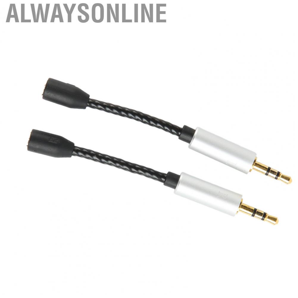 Alwaysonline for MMCX to 2.5mm Adapter Cable Female Male Lossless Plug and Play Small Headphone Cord hot sale