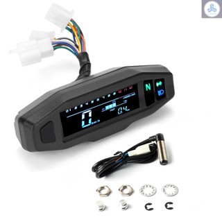 Universal LCD Digital Motorcycle Meter Speedometer Digital Odo-meter Electric Motor Bike Tachometer