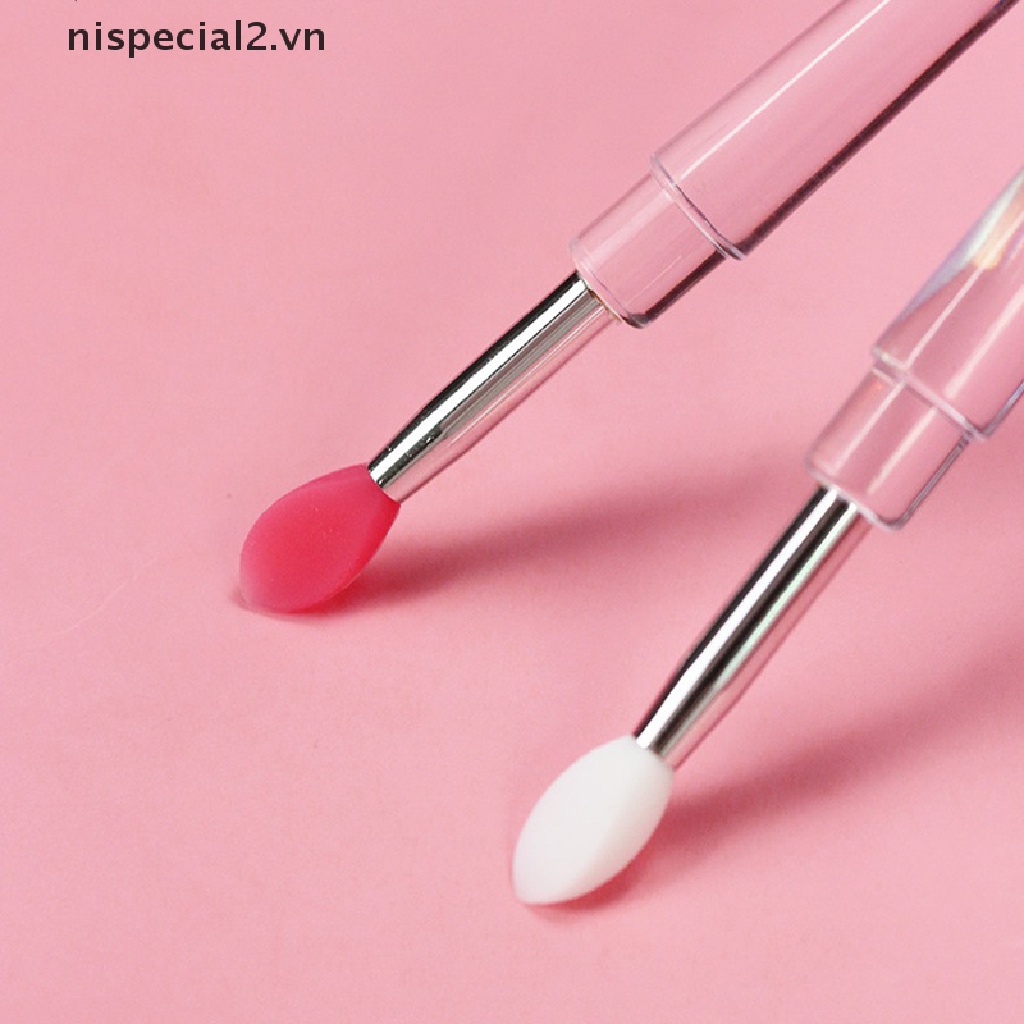 1 Cọ Tô Son Môi Bằng Silicon Kèm Muỗng Và Nắp Đậy Chống Bụi