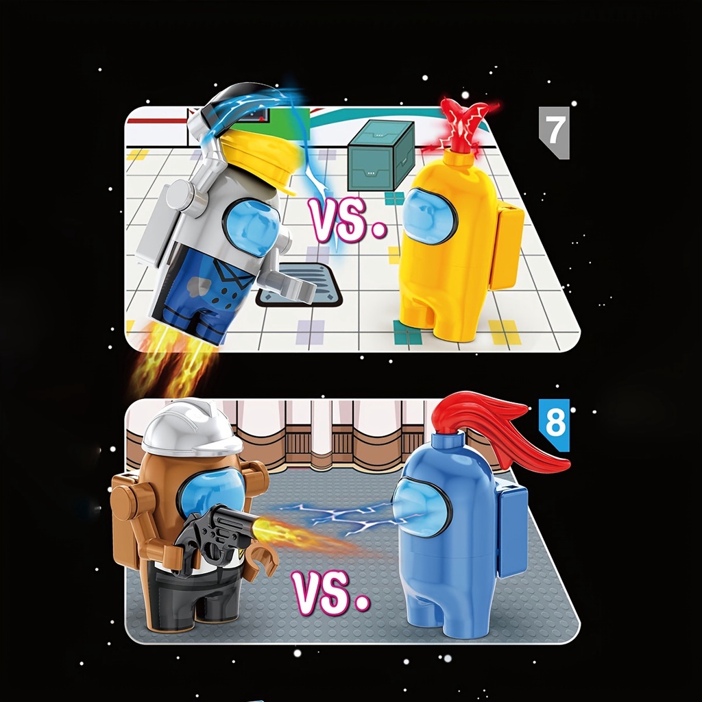 Bộ 16 Mô Hình Nhân Vật Hoạt Hình Among Us DIY Dành Cho Bé Trai Và Bé Gái