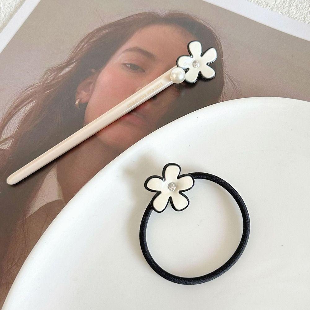 Trâm Cài Tóc Hình Hoa Thanh Lịch Cho Nữ WMES15H|Dây Cao Su Buộc Tóc Chuyên Dụng Tiện Lợi