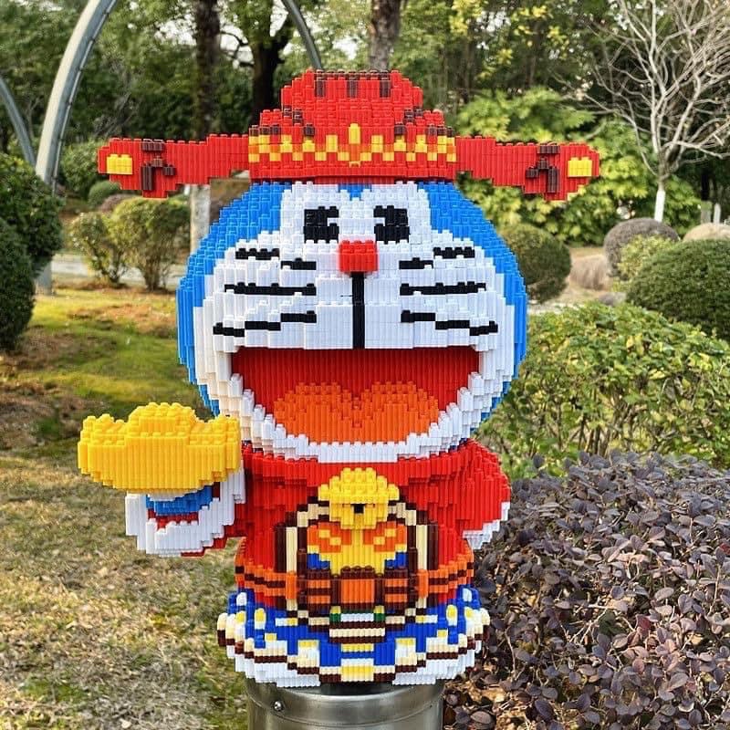 LEGO DOREMON THẦN TÀI SIZE 40CM/ LEGO BEARBRICK/ LEGO LẮP RÁP