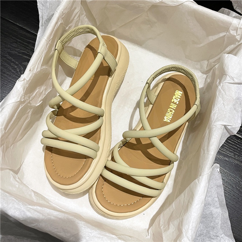 Giày Sandal Đế Mềm Chống Trượt Phong Cách Roman Thời Trang Mùa Hè 2023 Cho Nữ