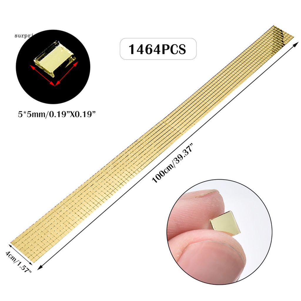 Cuộn 1464 Miếng Dán Tường / Kính Hình Vuông DIY Trang Trí Nhà Cửa