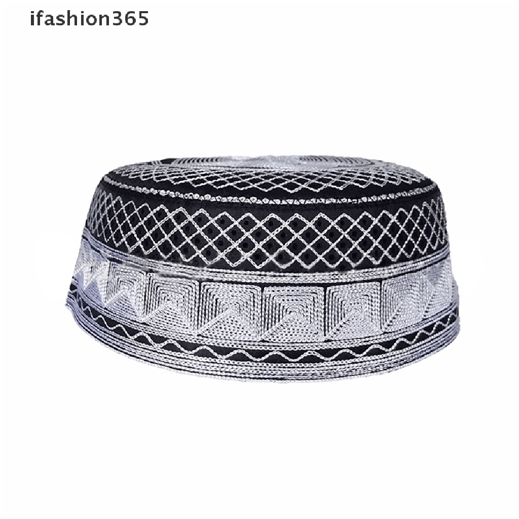 Mũ Cầu Nguyện Đạo Hồi Bằng Cotton Thêu Họa Tiết Độc Đáo Thời Trang Cho Nam [ifashion365]