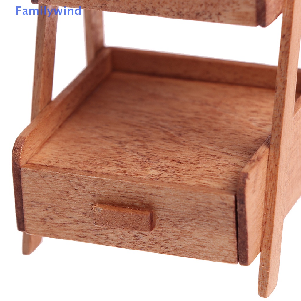 Kệ Gỗ Đứng Mini Đựng Hoa Trang Trí Nhà Búp Bê Tỉ Lệ 1: 12