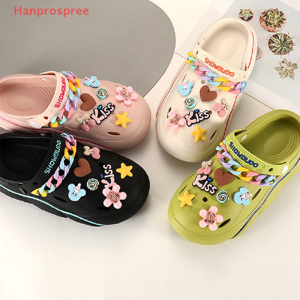 Hanprospree &gt; Phụ Kiện Khóa Giày Bằng PVC Thiết Kế Hoạt Hình Vui Nhộn Trang Trí Giày Croc Ch Kid well