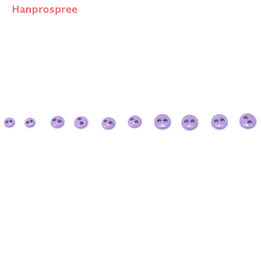 Set 10 Nút Tròn Hai Lỗ Nhiều Màu Sắc Làm Đồ Chơi Búp Bê