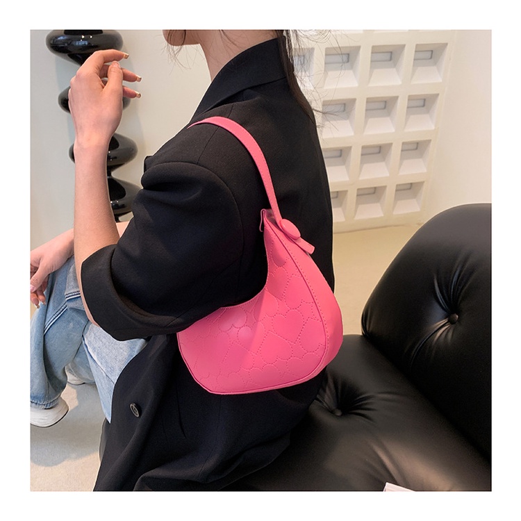 Túi Xách JASMIN NOIR Đeo Vai Họa Tiết Trái Tim Đơn Giản Thời Trang Cho Nữ