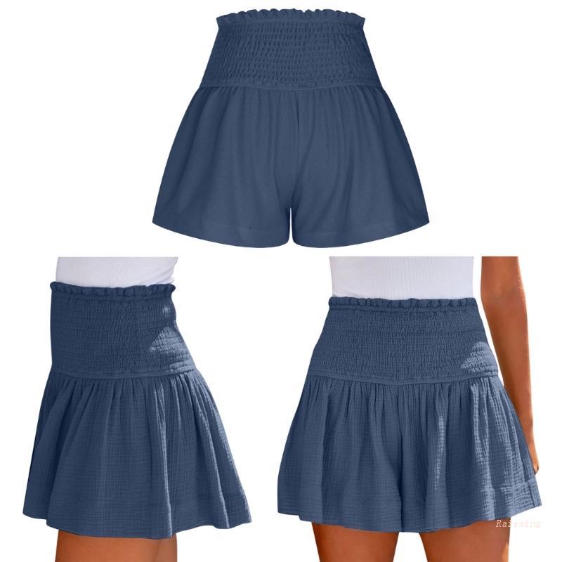 Quần Short Lưng Thun Co Giãn Màu Sắc Đơn Giản Thời Trang Mùa Hè Cho Nữ