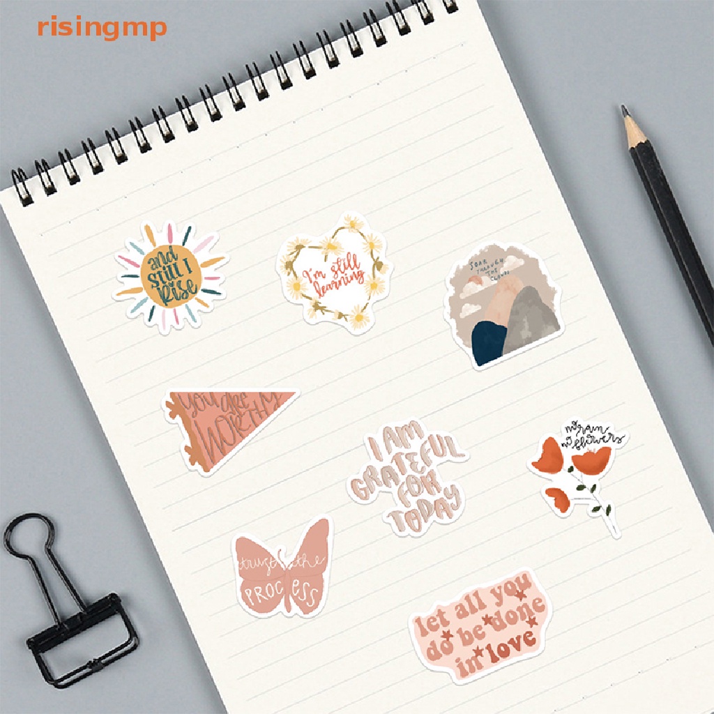 Set 50 Miếng Dán Hoạt Hình Graffiti Truyền Cảm Hứng Trang Trí Xe Hơi / Guitar / Laptop / Nhật Ký DIY