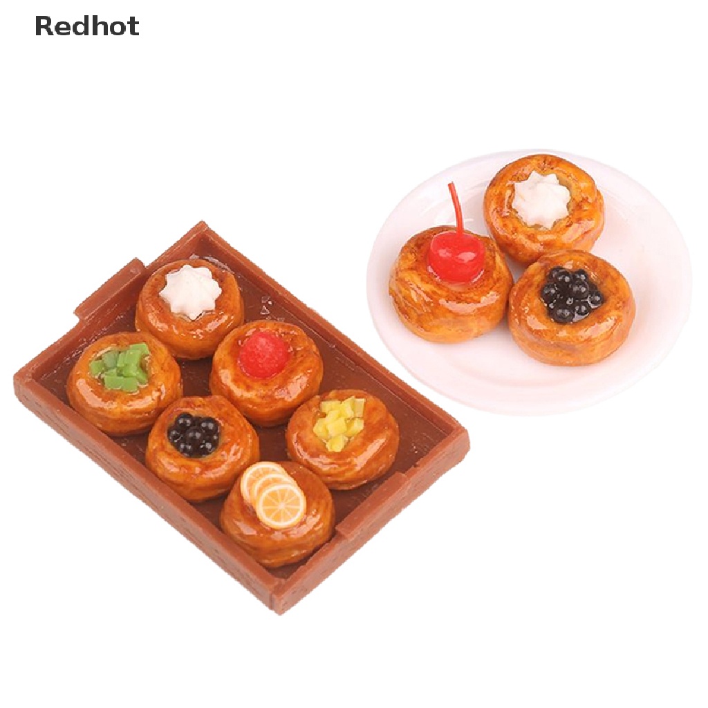 1 Bộ Khay Đựng Bánh Mì Trái Cây Đồ Chơi Búp Bê Cỡ 1 / 12