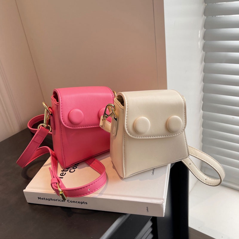 MISCHA Túi Đeo Chéo Mini Màu Trơn Đơn Giản Thời Trang Cho Nữ