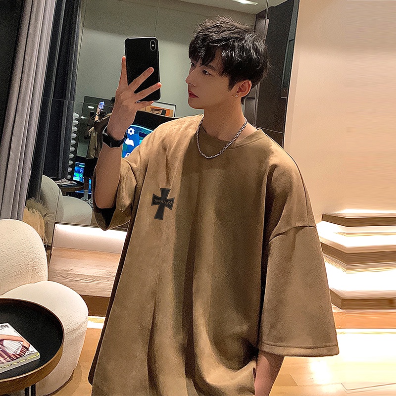 Áo Thun Tay Ngắn Dáng Rộng Cỡ Lớn 150kg Thời Trang Mùa Hè Cho Các Cặp Đôi